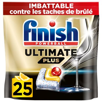 Capsules lave-vaisselle Finish Ultimate Plus Citron - x25