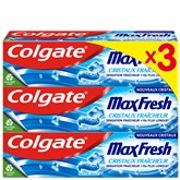 Dentifrice Colgate Max Fresh Cristaux fraîcheur - 3x75ml