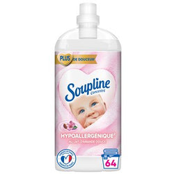 Adoucissant concentré Soupline Hypoallergénique 64 lav. 1,35L