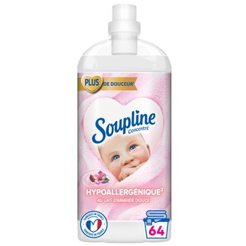 Adoucissant concentré Soupline Hypoallergénique 64 lav. 1,35L