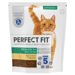 Croquettes chat sénior Perfect Fit 11+ au poulet - 1,4kg