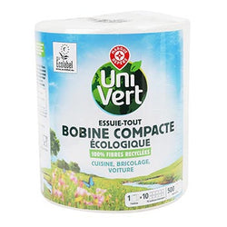 Essuie-tout Bobine Uni Vert Compact - 500 feuilles x1