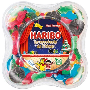 Boîte assortiment réglisse Noël Haribo - 600g