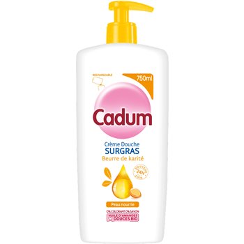 Crème douche surgras Cadum Au beurre de karité - 750ml