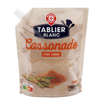 Sucre de canne Tablier Blanc Cassonade 750g