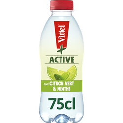 Eau aromatisée Vittel+Active Citron vert et menthe - 75cl