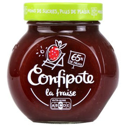 Confiture Confipote allégée en Sucres - Pot Fraise - 350g