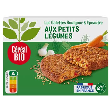 Galette boulgour Céréal Bio Epeautre Légumes bio x2-200G