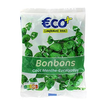 Bonbons Eco+ menthol Eucalyptus 240g