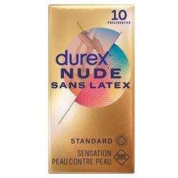Préservatifs Durex Nude Sans Latex Extra Lubrifié x10
