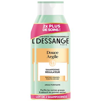 Shampooing Jacques Dessange Argile - Cheveux gras - 2x250ml