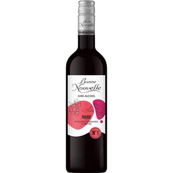 Boisson fermentée désalcoolisée Rouge - à base de raisin - 75cl