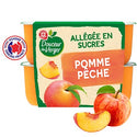 Compote Douceur du Verger Coupelle pomme pêche - 4x100g