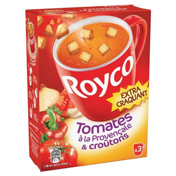 Soupe tomates provençale Royco Croûtons à l'ail - 3x20cl