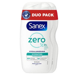 Gel douche Sanex Zéro 0% Peaux normales - 2x475ml