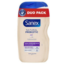 Huile lavante Sanex Natural Prebiotic Atopic 400ml x 2