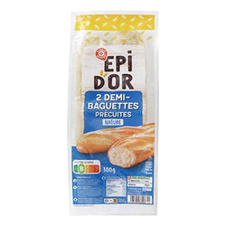 (03/05) Pain précuit Epi d'Or Demi-baguette x2 - 300g
