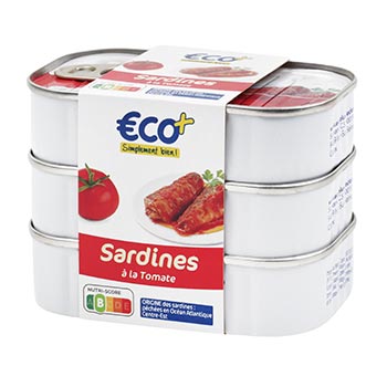 Sardines à la tomate Eco+ 3x125g