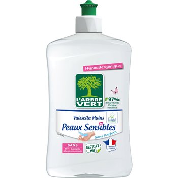 Vaisselle mains L'Arbre Vert Peaux sensibles - 500ml