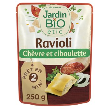 Ravioli Jardin Bio Bio chèvre ciboulette - 250g