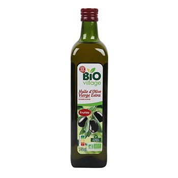 Huile d'olive Bio Village Bio Vierge extra fruité - 75 cl