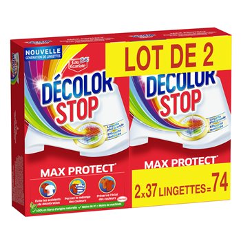 Lingettes Decolor Stop Max Protect - 2x37 lingettes