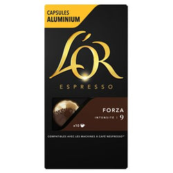 Café capsules L'OR Espresso Forza n°9 - x10 - 52 g