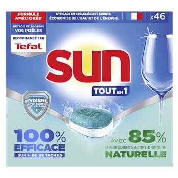 Tablette lave-vaisselle Sun Tout en 1 x46 - 805g