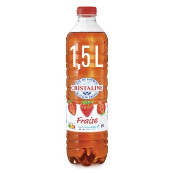 Eau aromatisée Cristaline Fraise - 1.5L