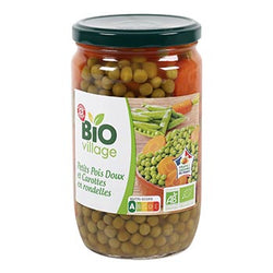 Petits pois doux carottes Bio Bio Village - 420g