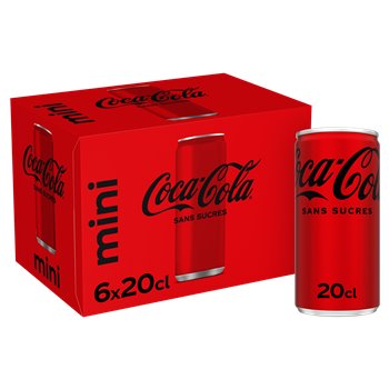 Coca Cola sans sucres Boite 6x20cl slim