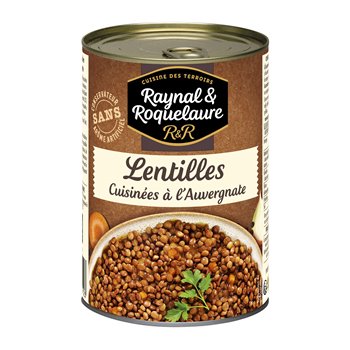 Lentilles Raynal et Roquelaure Cuisinées à l'Auvergnate - 410g