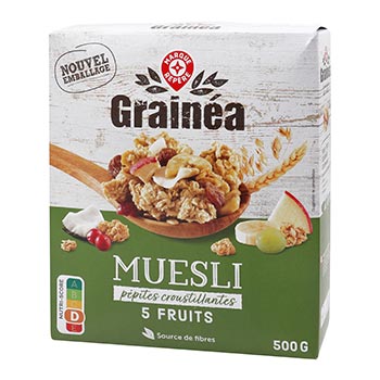 Céréales muesli Grainea Croustillants aux fruits - 500g