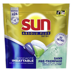 Capsules lave-vaisselle Sun Tout-en-1 Absolu Plus 390g x26