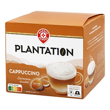 Capsules café Plantation Cappuccino - 2x8 - 166g