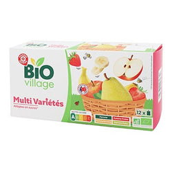 Compotes Bio Village Multi variétés Bio x12 - 1.08kg