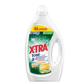 Lessive liquide X-tra Total Savon de Marseille x44 - 1.98L