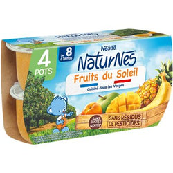 NaturNes Nestlé - Fruits du soleil dès 8 mois - 4x130g