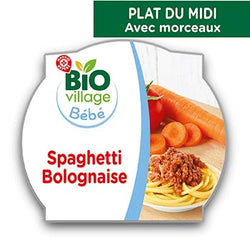 Assiette 12 mois Bio Village Spaghetti bolognaise bio - 230g