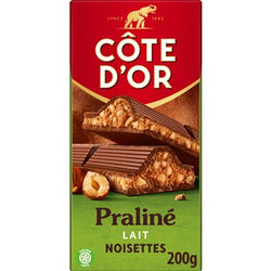 Tablette chocolat Côte d'Or Chocolat lait praliné - 200g