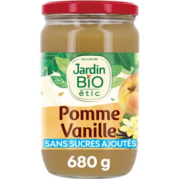 Dessert fruitier Jardin Bio' Pomme vanille bio 680g