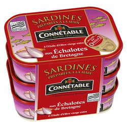 Sardines Connetable huile olive échatotte - 3x135g