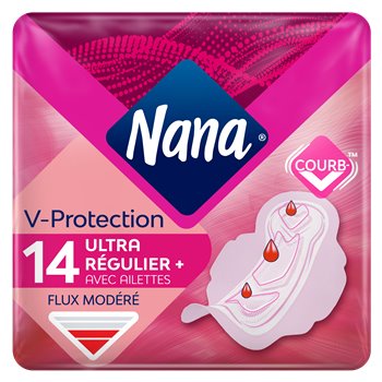 Serviette hygiénique Nana Ultra régulier Plus - 14p