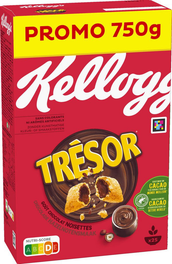 Céréales Trésor Kellogg's Chocolat Noisette - 750g