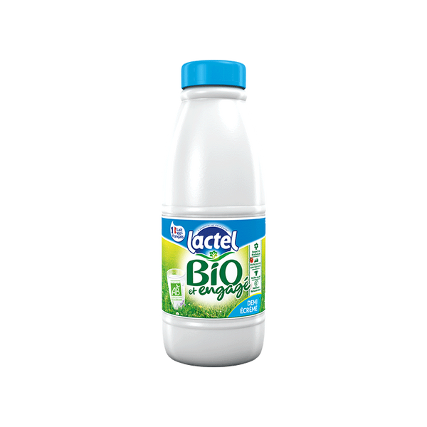 Lait Demi-écremé Bio Lactel 1L
