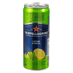 Boisson Gazeuse aromatisée Limone & Menta SAN PELLEGRINO 33cl