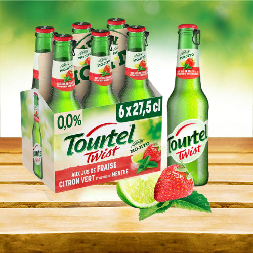Bière sans alcool Tourtel Twist Fraise citron vert mojito - 0.0% - 27.5cl x6