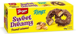 BERGEN SWEET DREAMS PEANUT CARAMEL RINGS 128GR