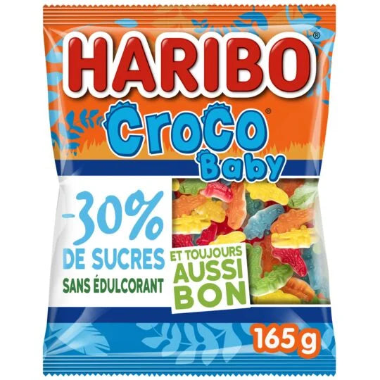 Croco Baby -30% de sucre Haribo Sachet bonbons - 165g