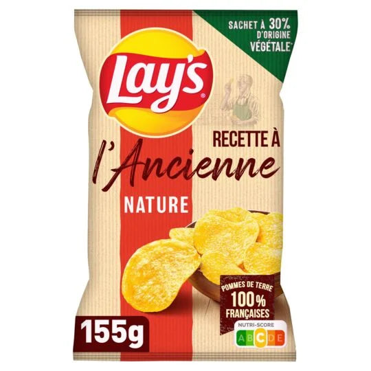 Chips ancienne nature Lay's Sel - 155g